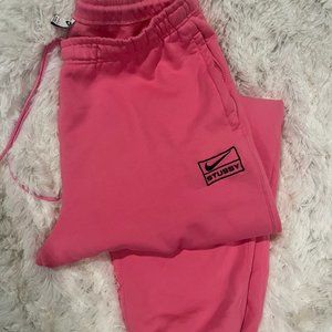 [RARE] Nike x Stussy Washed Sweatpants Pink (L)
